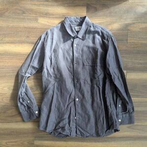 NN07 Cashmere Blend Gray Button-Up Shirt